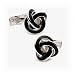 Black Enamel Knot Cufflinks
