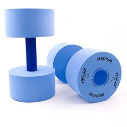 Exervo Aqua Fitness Pool Dumbbells, Medium Resistance, Pair