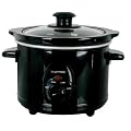 Lloytron E821BK 1.5 Ltr Mini Compact Electric Slow Cooker - Ceramic Black
