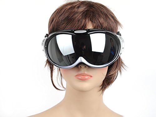 Unisex Adults Windproof Large Ski Goggles Skiing Eyewear Impact Resistant UV400 Winter Sports Snowboard Silver