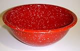 Red Graniteware Cereal Bowl, 6 Inch