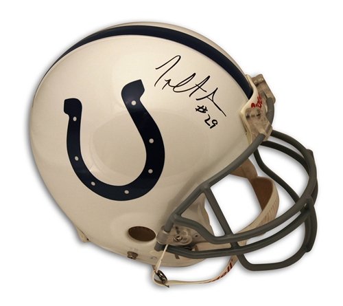 Joseph Addai Autographed/Hand Signed Indianapolis Colts full Size Authentic Proline Helmet