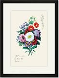 Black Framed/Matted Print 17x23, Floral Wish