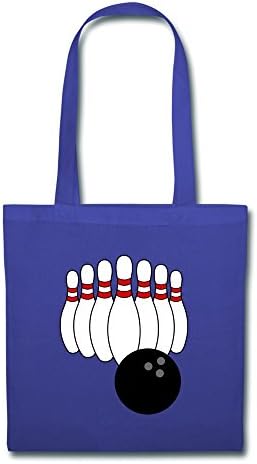Handson Eco-friendly Bowling Sports Poster Grocery Shopper 100% Cotton RoyalBlue