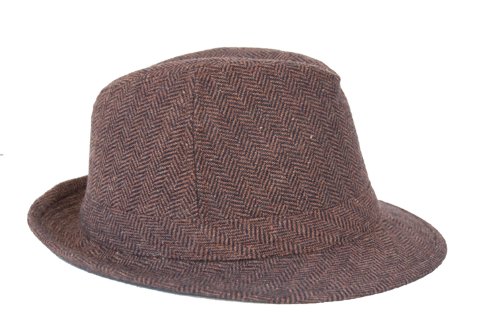 New Tweed Pattern Print Fedora Hats- (5 Colors Available)