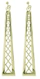18kt Gold Over Sterling Silver Elongated Criss-Cross Post Earrings
