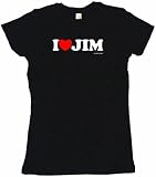 I Heart (Love) Jim Womens Babydoll Petite Fit Tee Shirt in 6 Colors Small thru XL