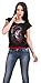 Spiral - Womens - DAY OF THE DEAD - 2in1 Red Ripped Top Black