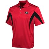 PGA TOUR Georgia Bulldogs Red Color Block Polo (Large)