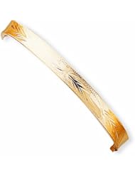 Genuine 14K Yellow Gold 4/16 Oversize Diamond-Cut Concave Hinged Bangle Bracelet 9 Grams Of Gold 100% Satisfaction Guaranteed.