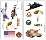 ARMED FORCES Army, Navy, Airforce - 24 Large Wall Stickers / Decals