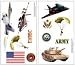 ARMED FORCES Army, Navy, Airforce - 24 Large Wall Stickers / Decals