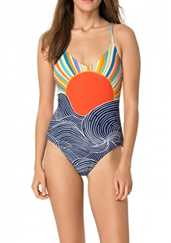 GoLoveY Womens Fashion One Piece Swimsuit Bandage Swimsuits Lace Up Bathing Suit