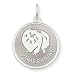 pomeranian30 - Sterling Silver Pomeranian Disc Charm