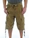 MO7 Most Official Seven Men's Belted Heavy Wash Cargo Shorts Brown Size 36