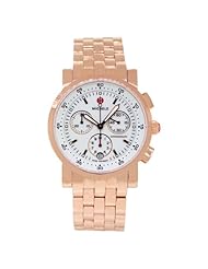 Michele Womens MWW01C000064 Stainless-Steel Analog White Enamel Dial Watch