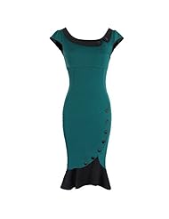 Mermaid Vintage Round Neck Cocktail Party Dress 