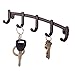 iDesign York Wall Mount Key Rack Organizer for Entryway, Kitchen - 5 Hook, Bronze