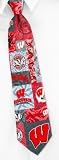 Wisconsin Collage by NCAA gray silk ties