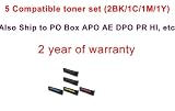 Five compatible print ink Toner Cartridge to replace HP CC53OA 1A 2A 3A 2xBlack 1xcyan 1xyellow 1xmagenta for multifunction Hewlett Packard multifunction Laserjet CM-2320fxi CM-2320n CM-2320nf CP-2025dn CP-2025n CP-2025x CM-2320 CP-2025 fxi dn - n - nf - X multi-function print scan fax copy all-in-one digital network color Laser jet printer copier Photosharp ships to Hawaii - Alaska - APO - FPO - AE - PO Box - Puerto Rico PR - and the Virgin Islands and other US territory address