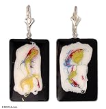 Cedar earrings, 'Serenity' 0.9 W 2.1 L