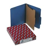 Smead Pressboard 4-Section Dark Blue Classification Folders 10 Count (13732)
