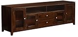 Simpli Home Cosmopolitan TV Media Stand, 72"W x 26"H, Coffee Brown