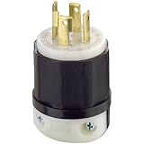 Leviton 2731 30 Amp, 480 Volt 3-phase, NEMA L16-30P, 3P, 4W, Locking Plug, Industrial Grade, Grounding - Black-White