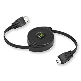 ReTrak ETCABLEHDAC Retractable HDMI to Mini HDMI Cable (A to C)