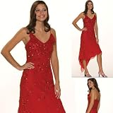 Formal Evening Gown. Silk Cocktail Dress for Prom, Party, Wedding by Sean Collection (8580)