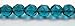6mm (68 Beads) Dark Aqua, Czech Fire Polished Round Faceted Glass Beads, 16 inch Strand