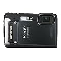Olympus TG-820 Digitalkamera (12 MP, 5-fach opt. Zoom, 3 Zoll Display, True Pic 6 Prozessor, Wasserdicht bis 10m, k�lteresistent, staub-, sto�- und bruchgesch�tzt) schwarz