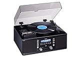 ティアック ターンテーブル/カセットプレーヤー付CDレコーダー (ピアノブラック) LP-R550USB-P/PB