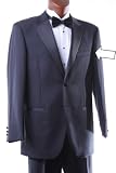 Mens Super 140s Black Stretch Wool Tuxedo Jacket