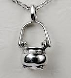 Petite Sterling Silver Cauldron Pendant or Charm ...Adorable! [Jewelry]