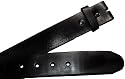 BLT1 Black Genuine Leather Belt with Snaps for Buckle Any Size 30-72" MADE IN THE USA