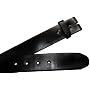 BLT1 Black Genuine Leather Belt with Snaps for Buckle Any Size 30-72" MADE IN THE USA