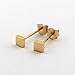 14k Yellow Gold Tiny Square Stud Earrings