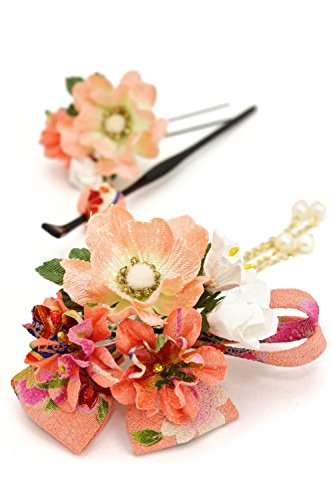 髪飾り 3点セット 和柄 縮緬 花