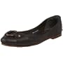 FRYE Women's Carson Harness Ballet Flat,Black,7 M US