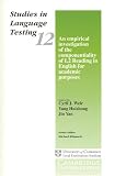 An Empirical Investigation of the Componentiality of L2 Reading in English for Academic Purposes: Studies in Language Testing 12 (Studies in Language Testing): ... Testing 12 (Studies in Language Testing)
