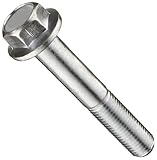 Metric Class 10.9 Zinc Plated Steel Flange Screw, Hex Drive, M10 - 1.25, 60 mm Length, Partially Th