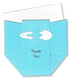 Aqua Dots Diaper Thank-you Cards - Set of 10