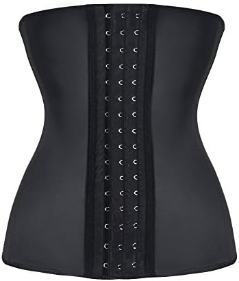 Slimyoga Latex Waist Trainer for Women,Waist Trimmer 3 Hooks Workout Waist Cincher Sports Belt,Postnatal Recoery Abdomen Binder Tummy Control Girdle Back Support Slimming Belt for Weight Loss
