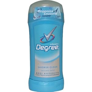 Degree Women, Shower Clean, Body Responsive Anti-Perspirant & Deodorant, Invisible Solid, 2.6 oz (Pack of 6)
