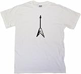 V Shaped Guitar With Detail Logo Kids T Shirt In 5 Colors Youth XL-White
