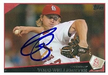 Todd Wellemeyer Autographed/Hand Signed Baseball Card (St. Louis Cardinals) 2009 Topps #266