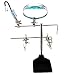 Tools & Hardware : Extra-Large Helping Hand Stand with 5-Diopter Magnifier and Flex-Neck LED Light - Soldering, Electronics