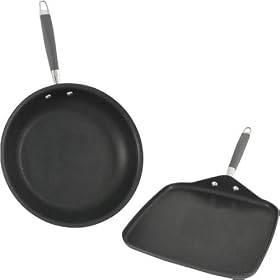 Click here to buy Anolon 82073 Advanced 2-Piece Value Pack: 11 Skillet and 11 Square Griddle by Anolon.