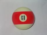 Pool Ball Shifter Knob Red Stripe #11